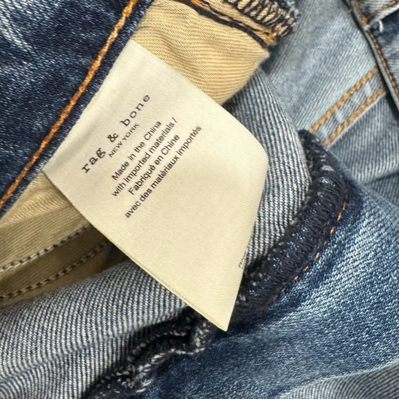 Rag‎ & Bone High Rise Casey Flare - Norwalk Medium Acid Wash Size 30 - Picture 8 of 9